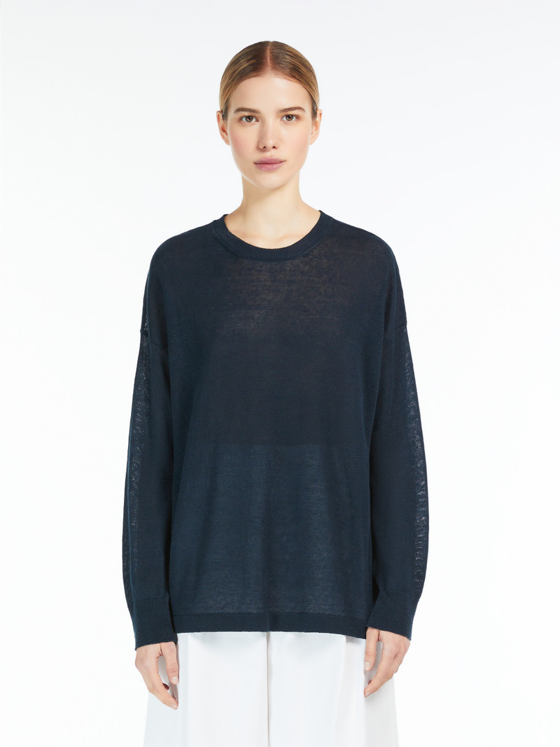 ONDINA Crew-neck jumper in linen yarn 3