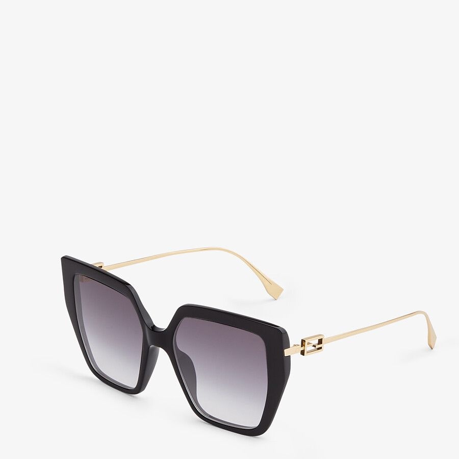 Black acetate and metal sunglasses - 2