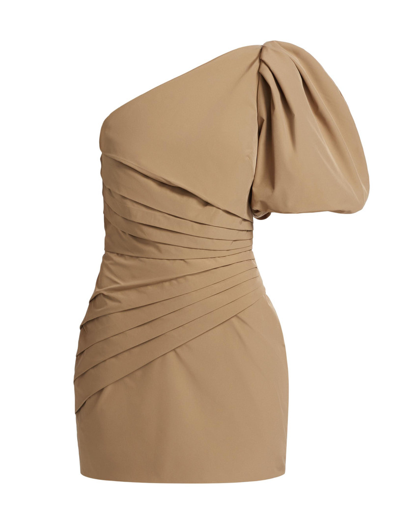 Women's Garda One-Shoulder Minidress - Khaki 1