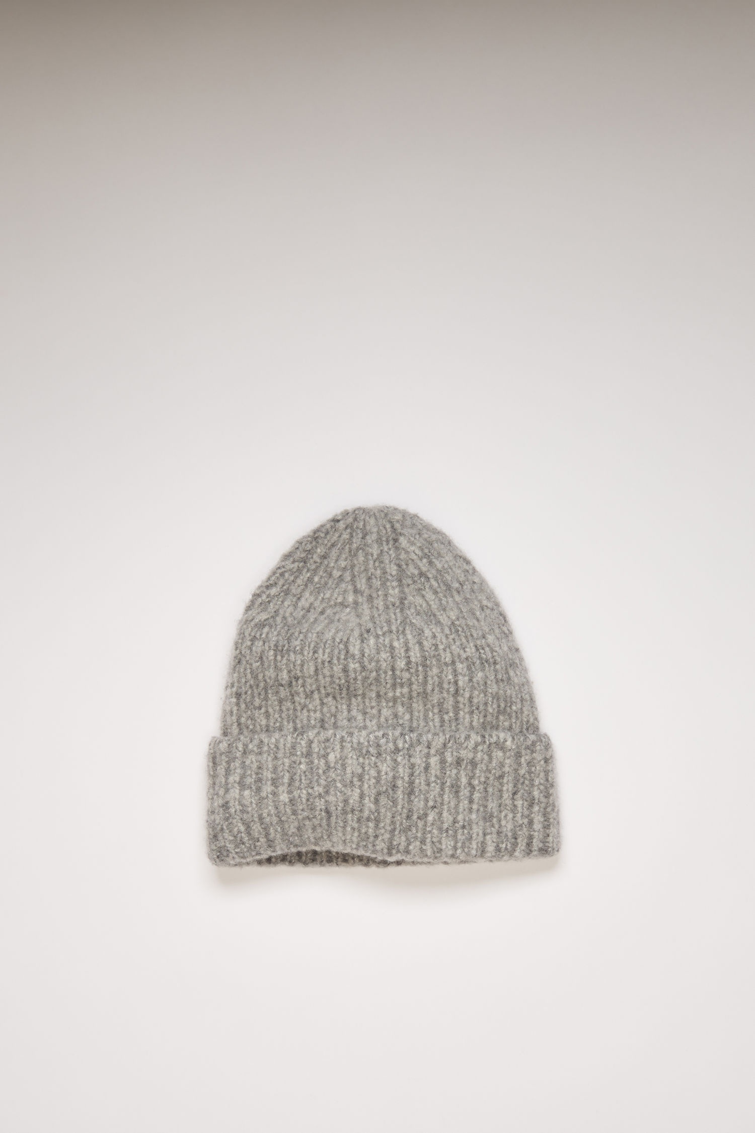 Melange ribbed beanie medium grey melange - 1