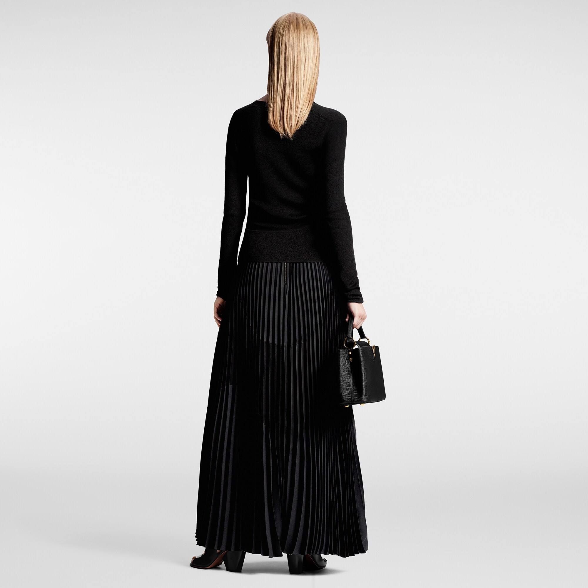 Abstract Insert Pleated Skirt - 3