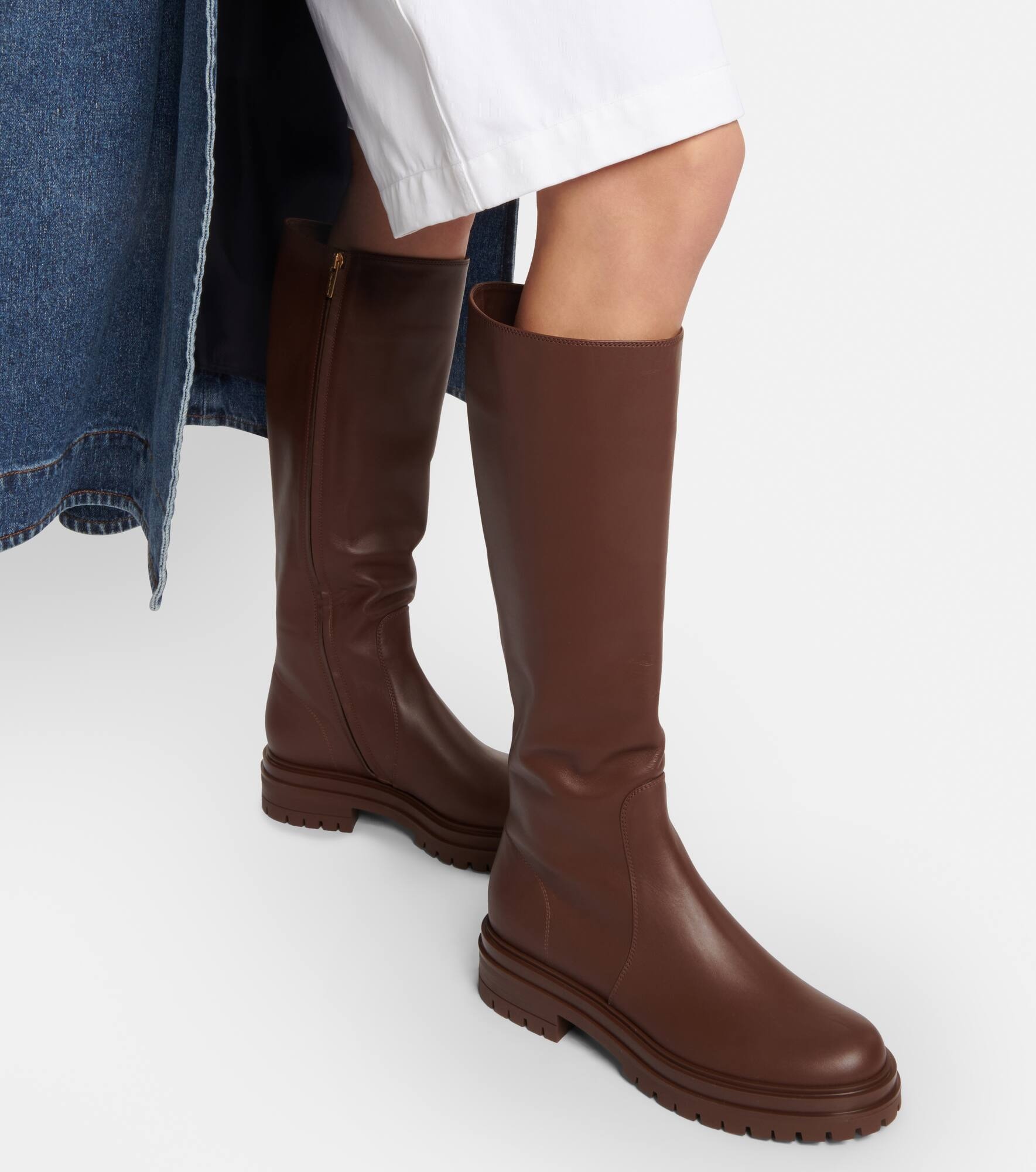 Knee-high leather boots - 4