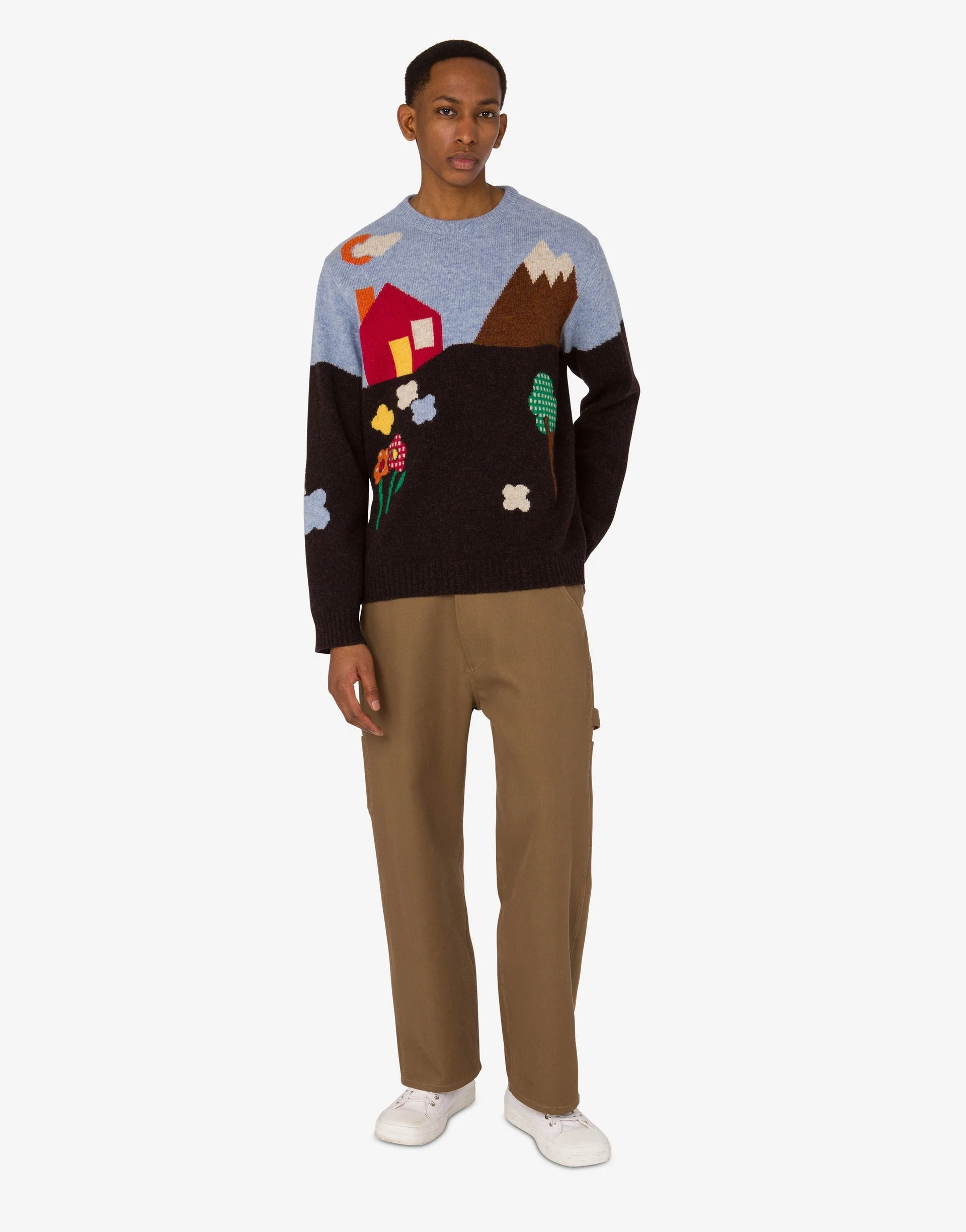 DOUBLE COTTON TRICOTINE PANTS - 1