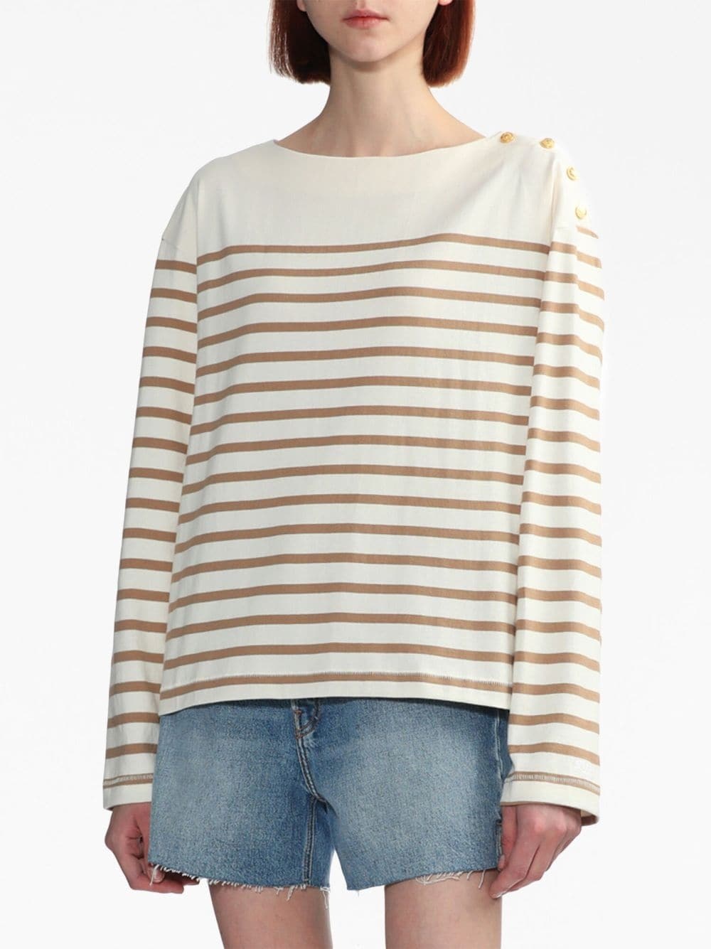 Bardot striped long-sleeve top - 3