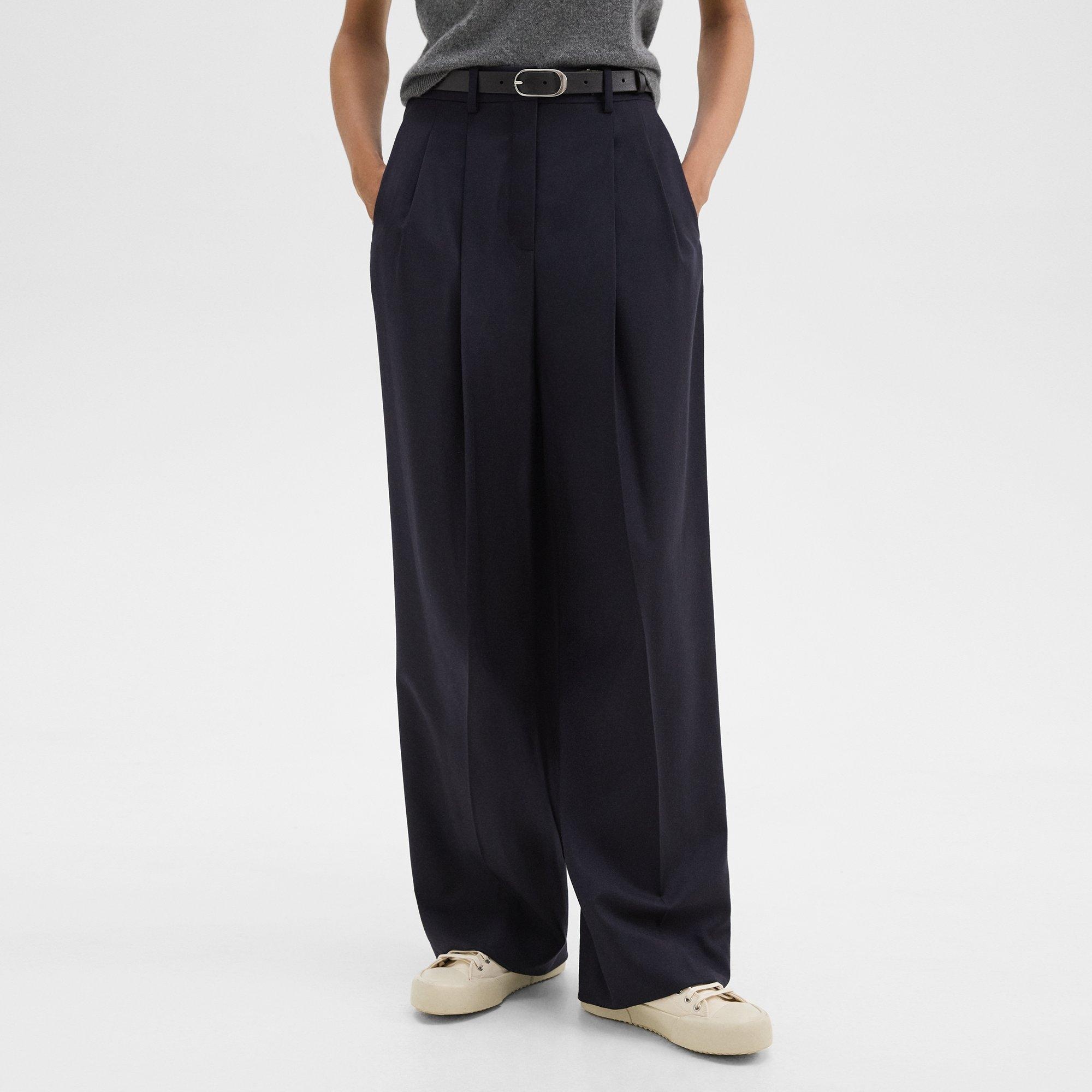 Double Pleat Pant in Sleek Flannel - 5