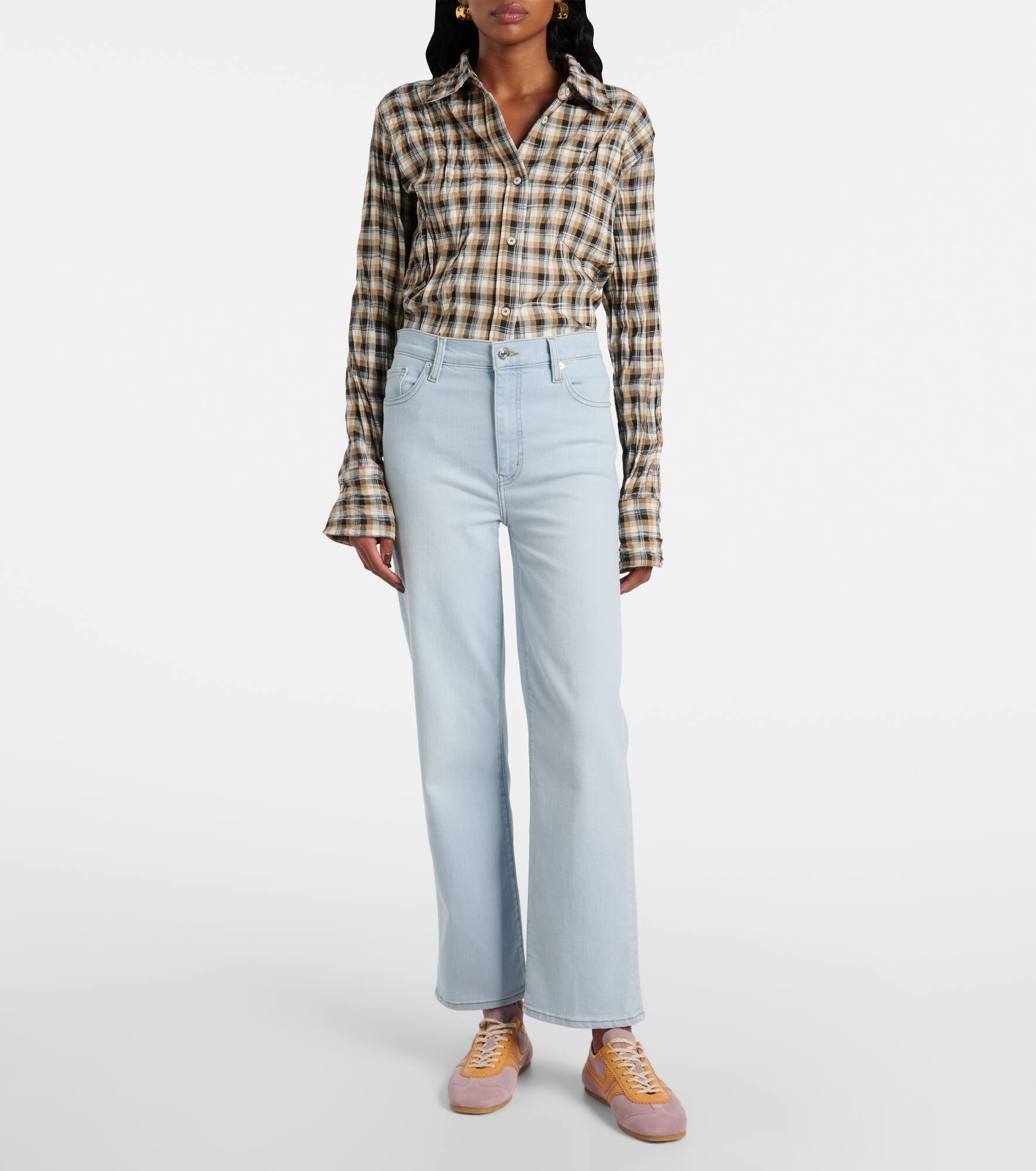 Le Sleek high-rise straight jeans - 7