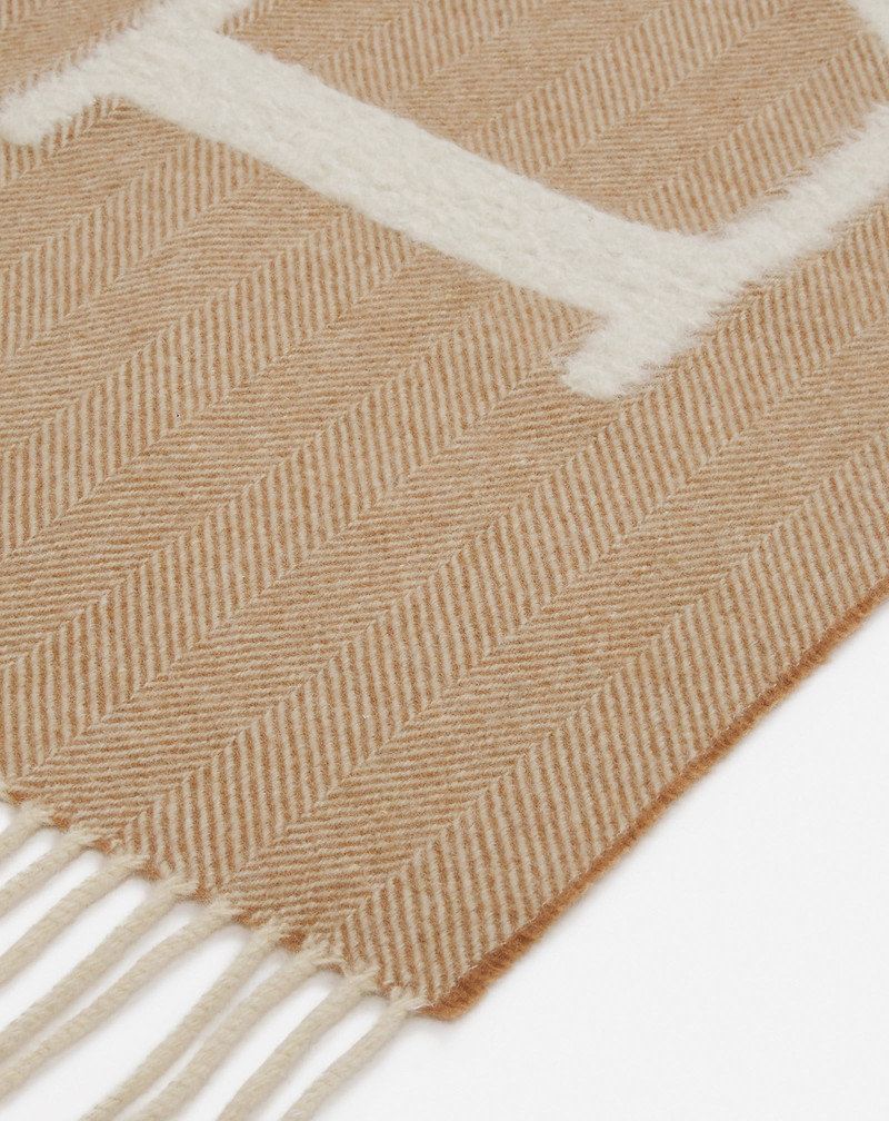LANVIN SIGNATURE FRINGED WOOL SCARF 5