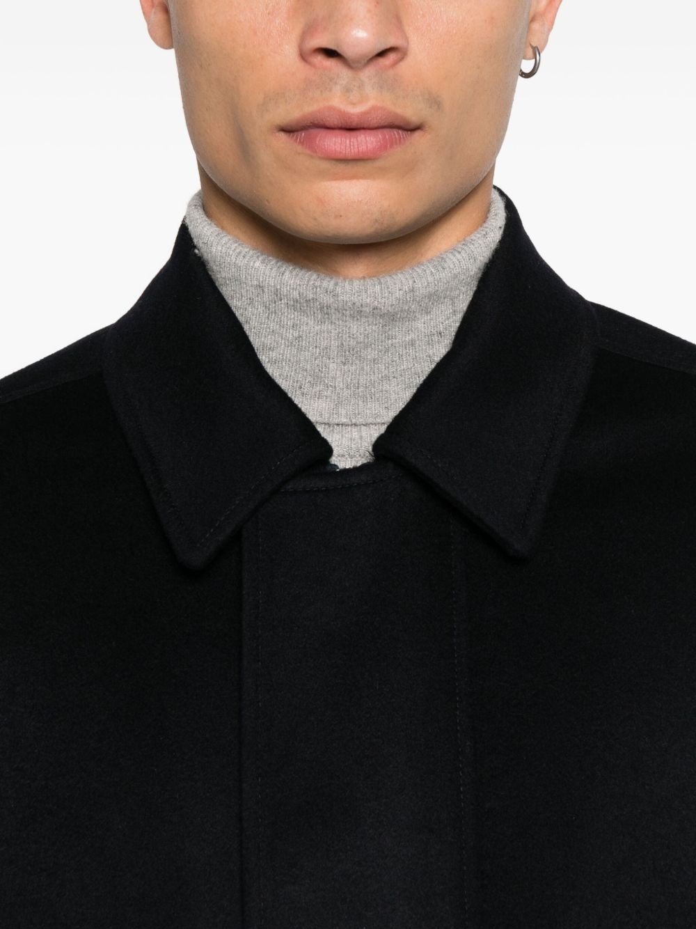 patch-pocket shirt jacket - 5