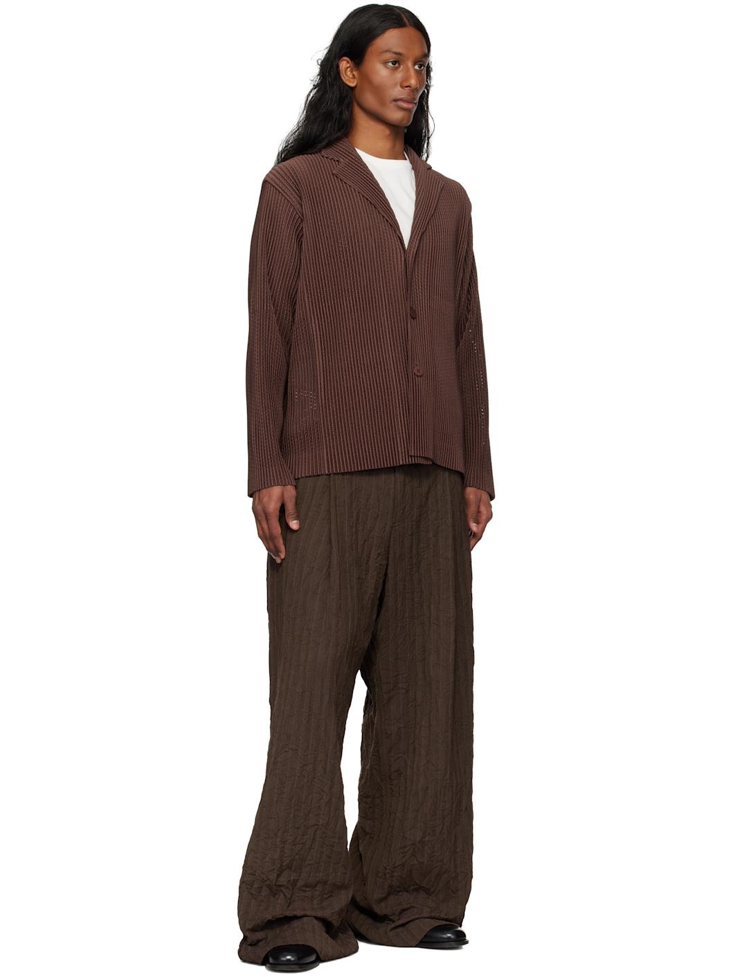 Brown Outer Mesh Blazer - 4