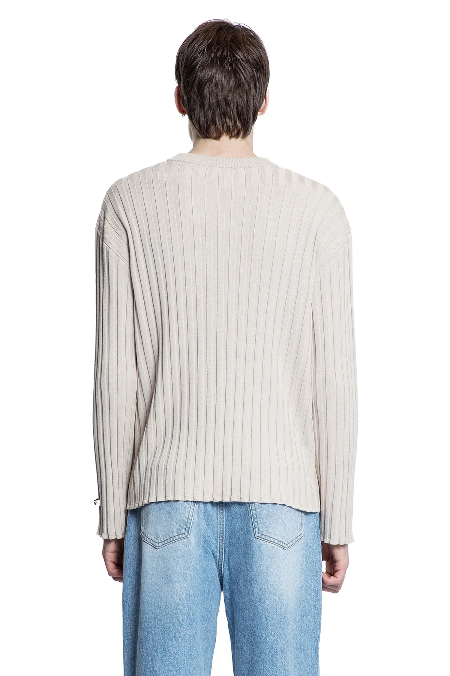 Rayon-Nylon-Ribbed-Knit-Sweater - 3