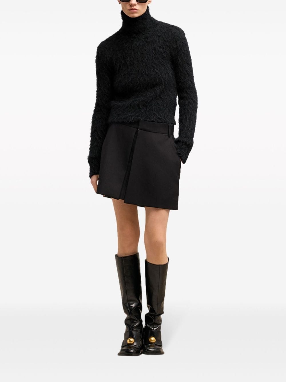 brushed-effect cotton jumper - 2