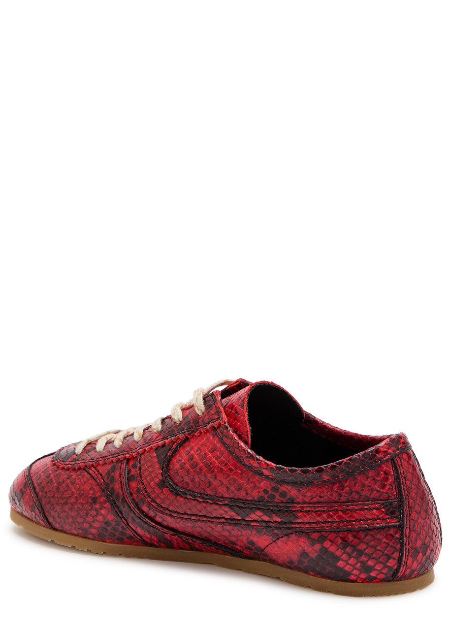 Dries Van Noten Dustin Python-effect Leather Sneakers - 2