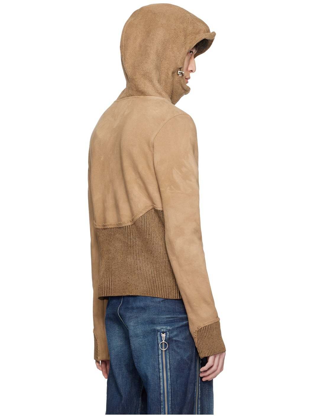 Brown Hybrid Hoodie - 3
