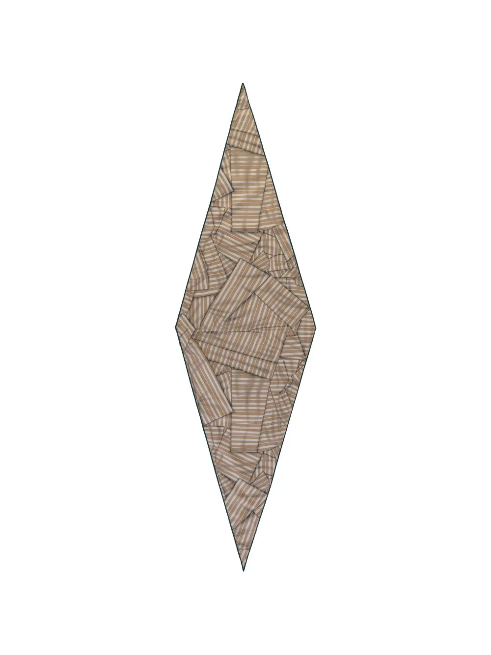 striped diamond-shaped scarf - 1