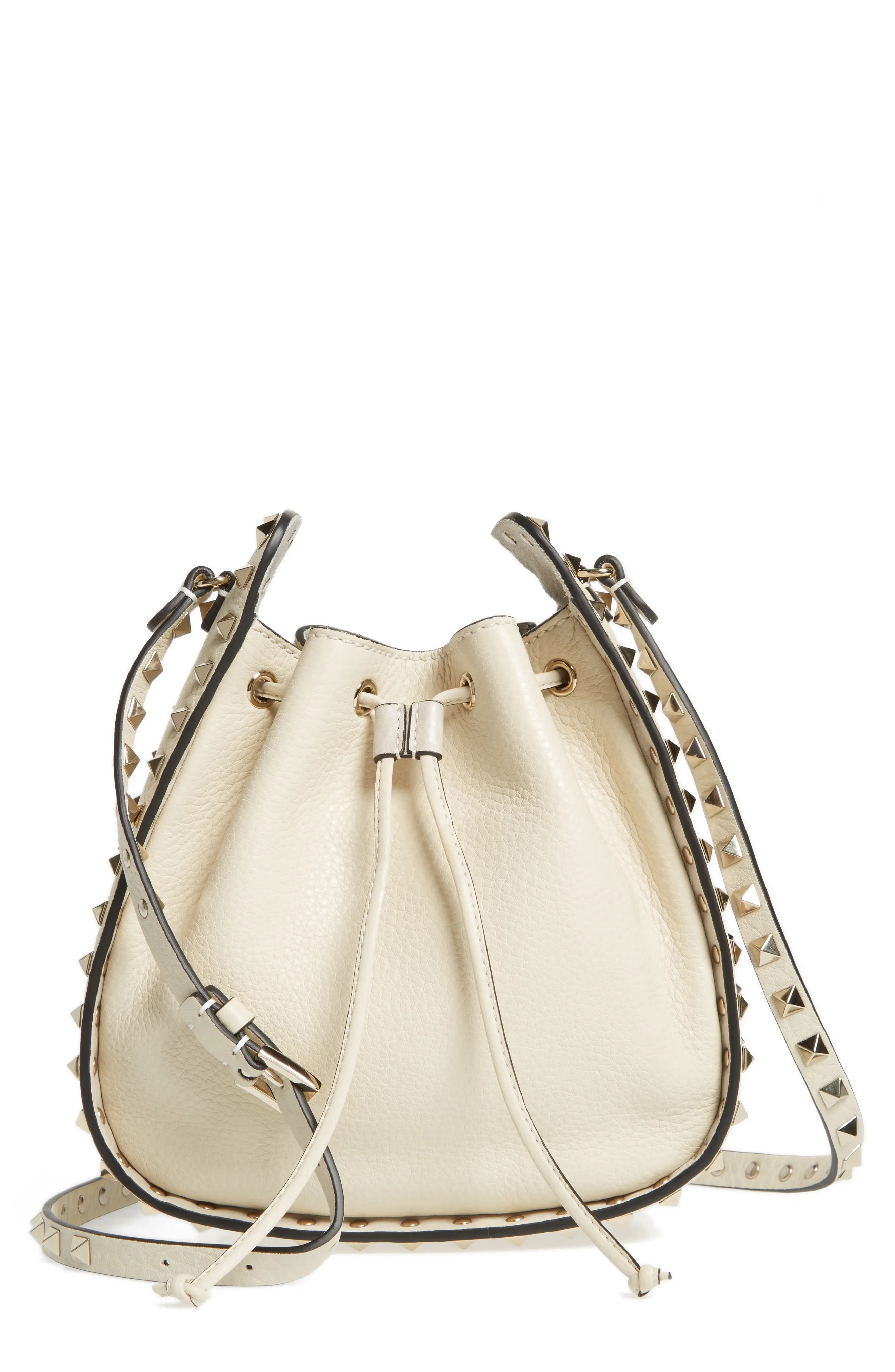 Rockstud Leather Bucket Bag - 1