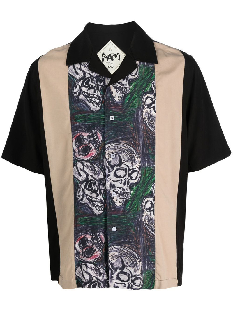 skull-print bowling shirt 1