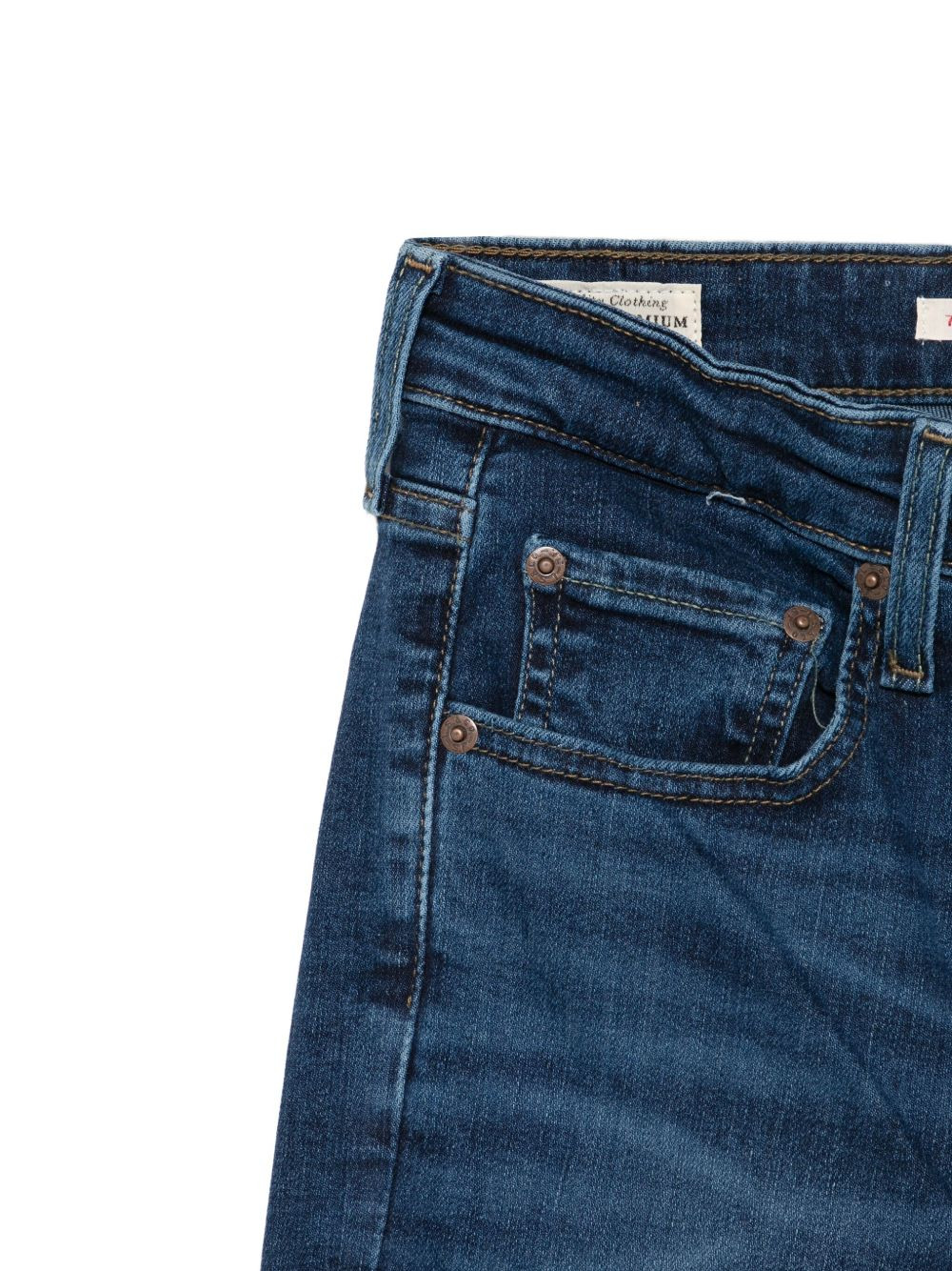 dark-wash five-pocket denim jeans - 3