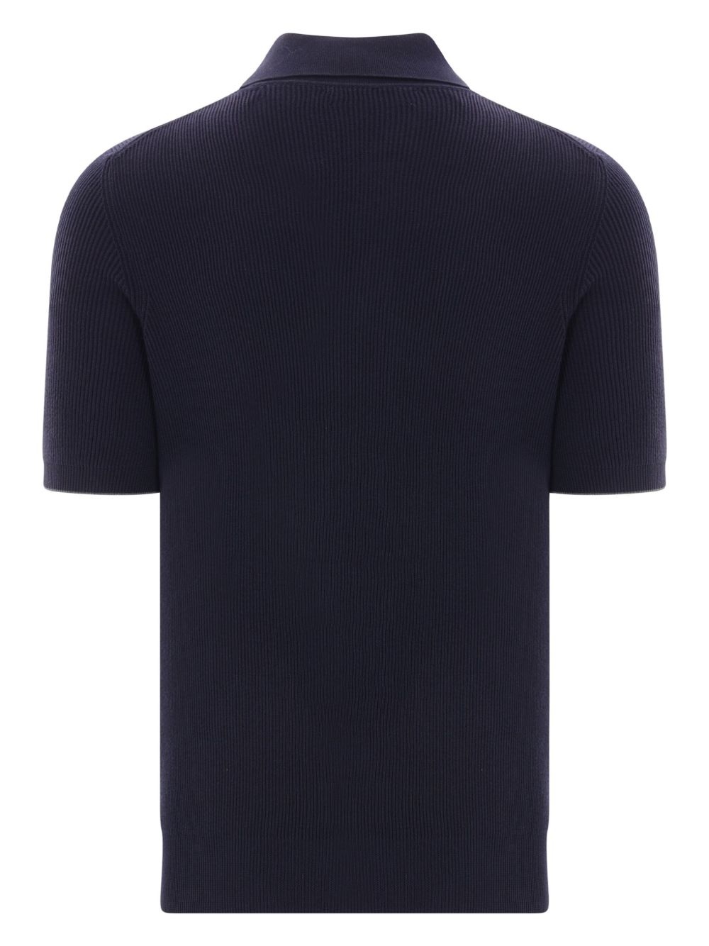 ribbed-knit polo shirt - 2