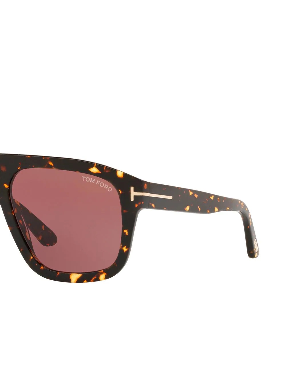 tortoiseshell-effect oversize-frame sunglasses - 4