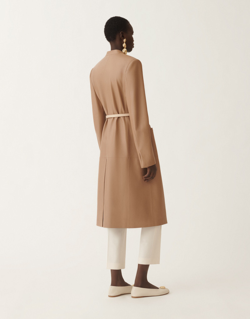 Long nappa leather jacket 4