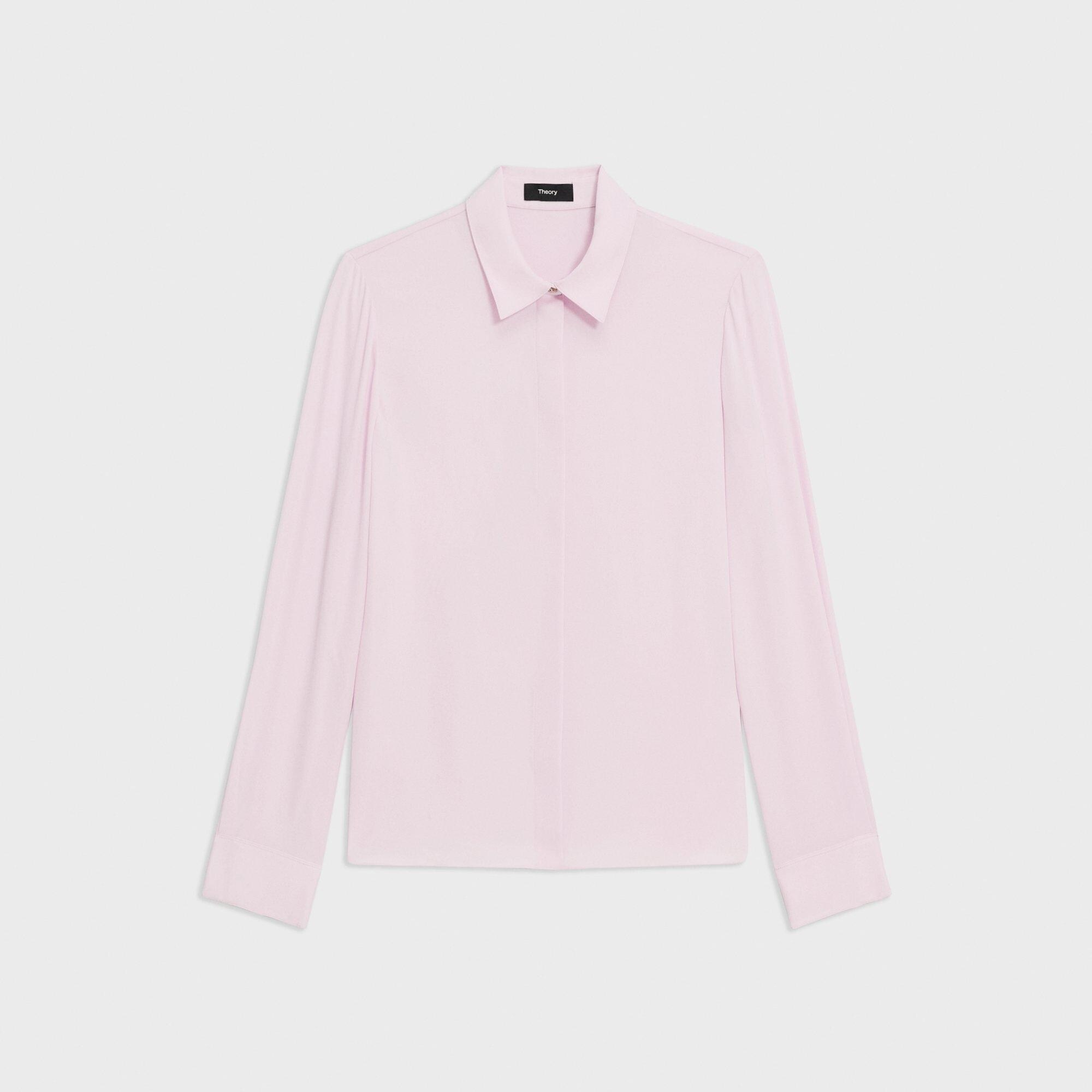 Fitted Shirt in Silk Georgette - 1