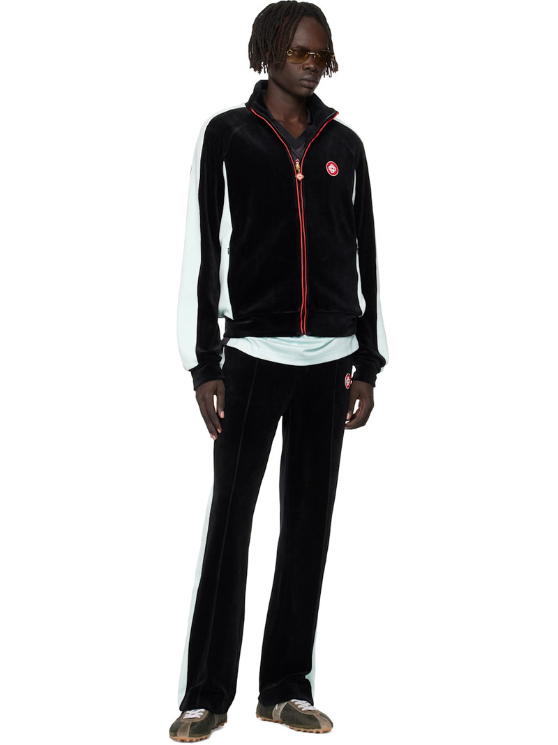 CASABLANCA Black Velour Track Jacket outlook
