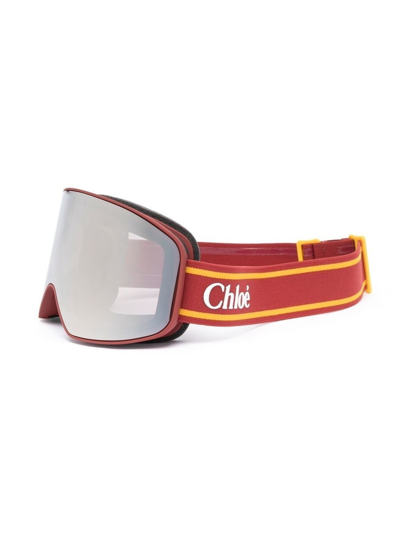 Chloé logo-print goggle-style glasses outlook