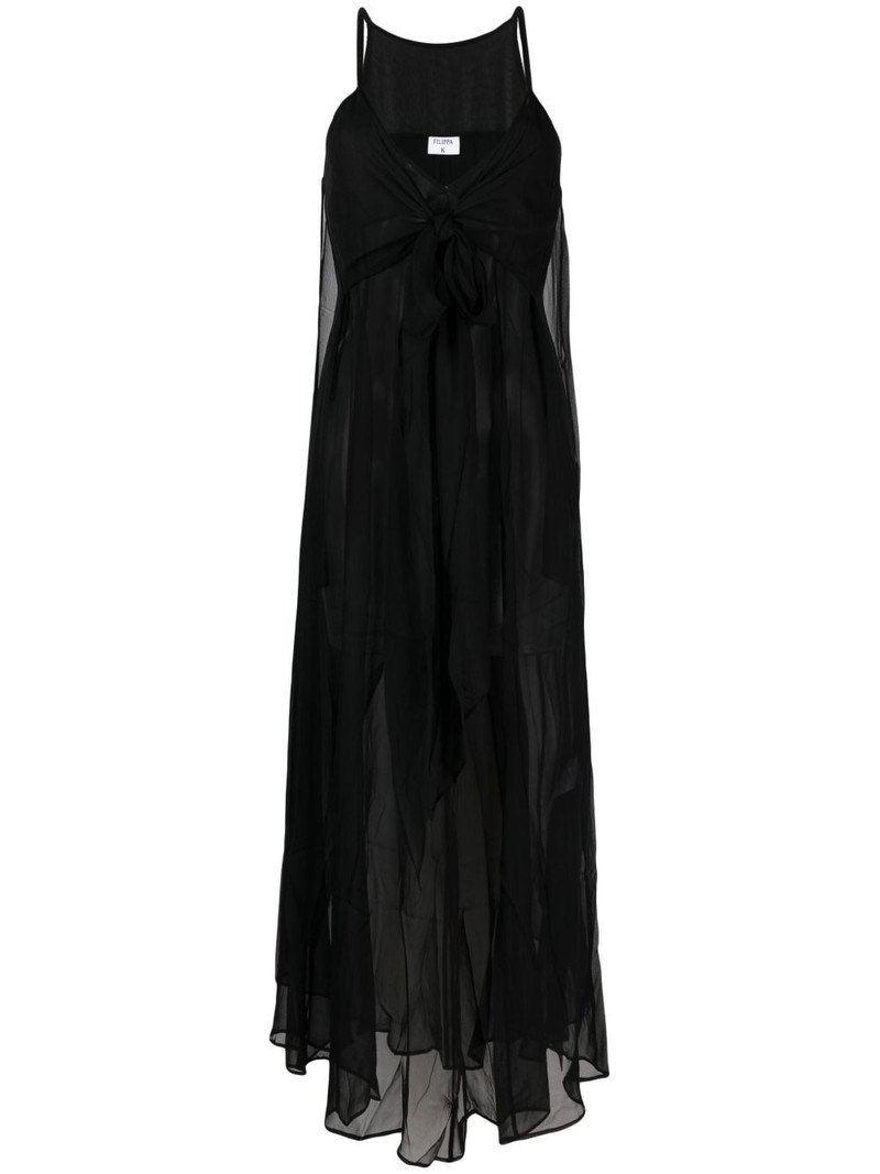 semi-sheer silk slip dress 1