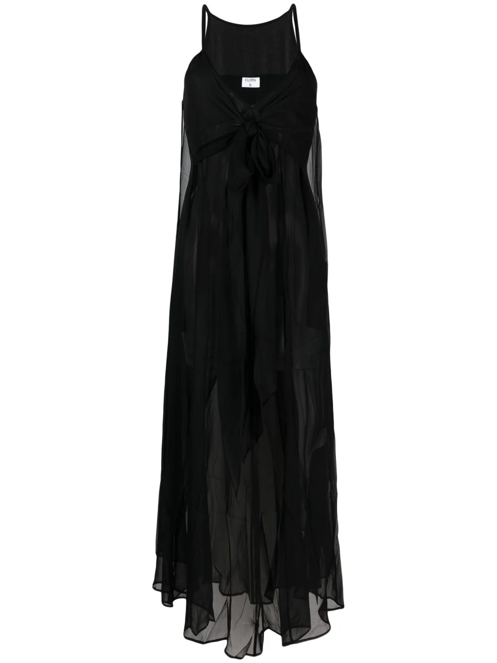 semi-sheer silk slip dress - 1