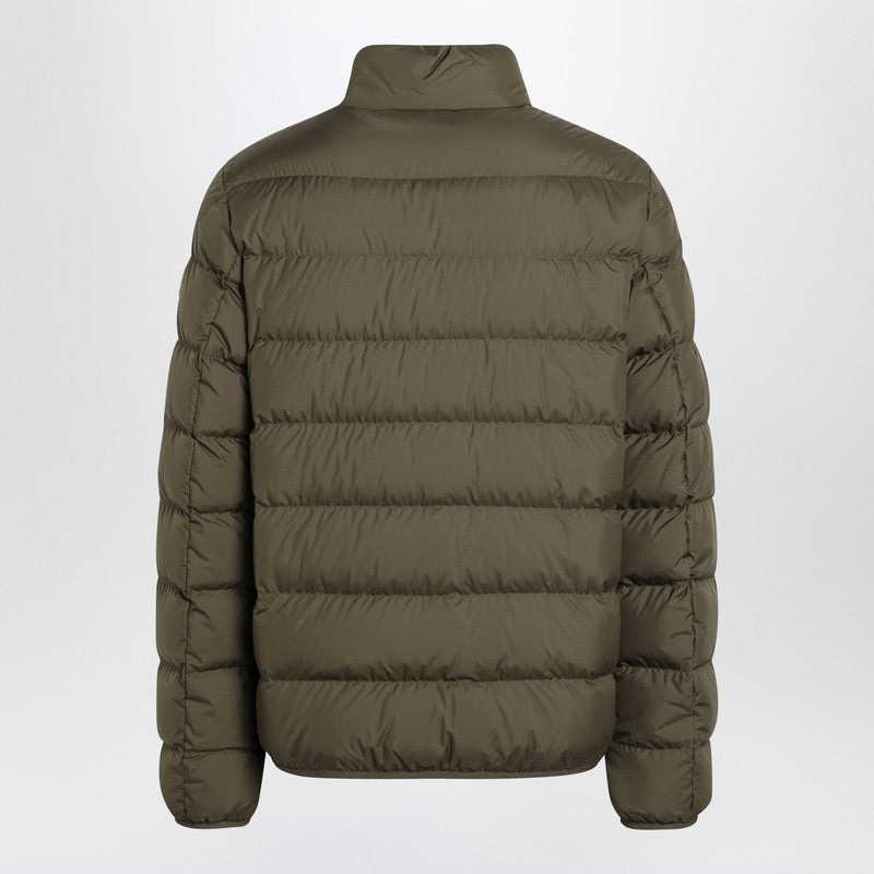 Moncler Short Zip-Up Puffer In Khaki Men - 2