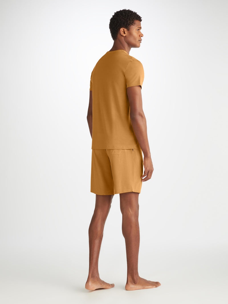 Men's Lounge Shorts Basel Micro Modal Stretch Gold - 5