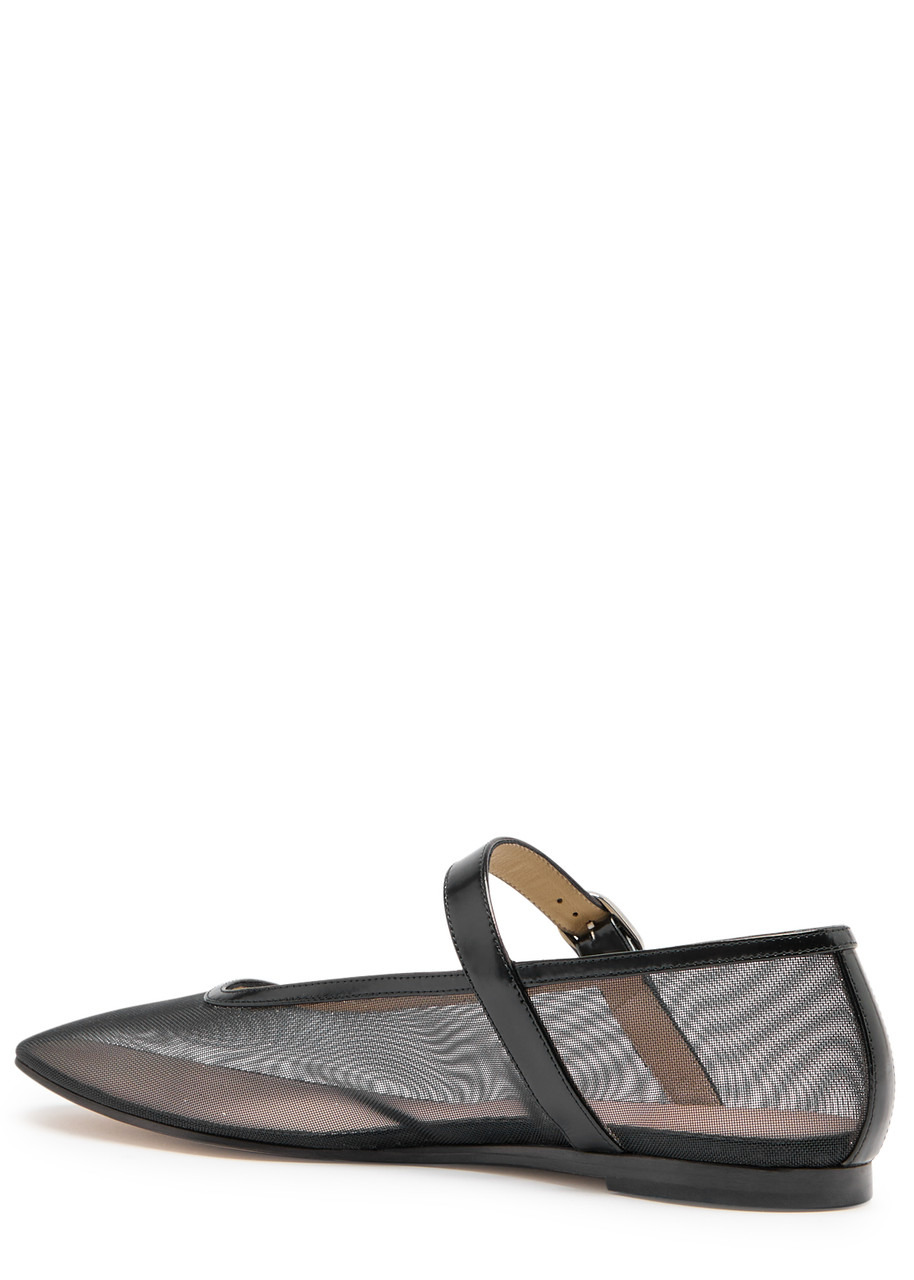 LE Monde Beryl Mary Jane Glittered Mesh Ballet Flats - 2