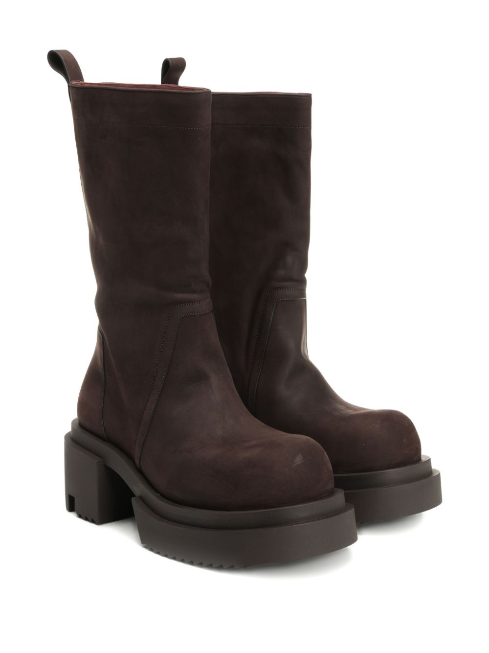 60mm platform leather boots - 2