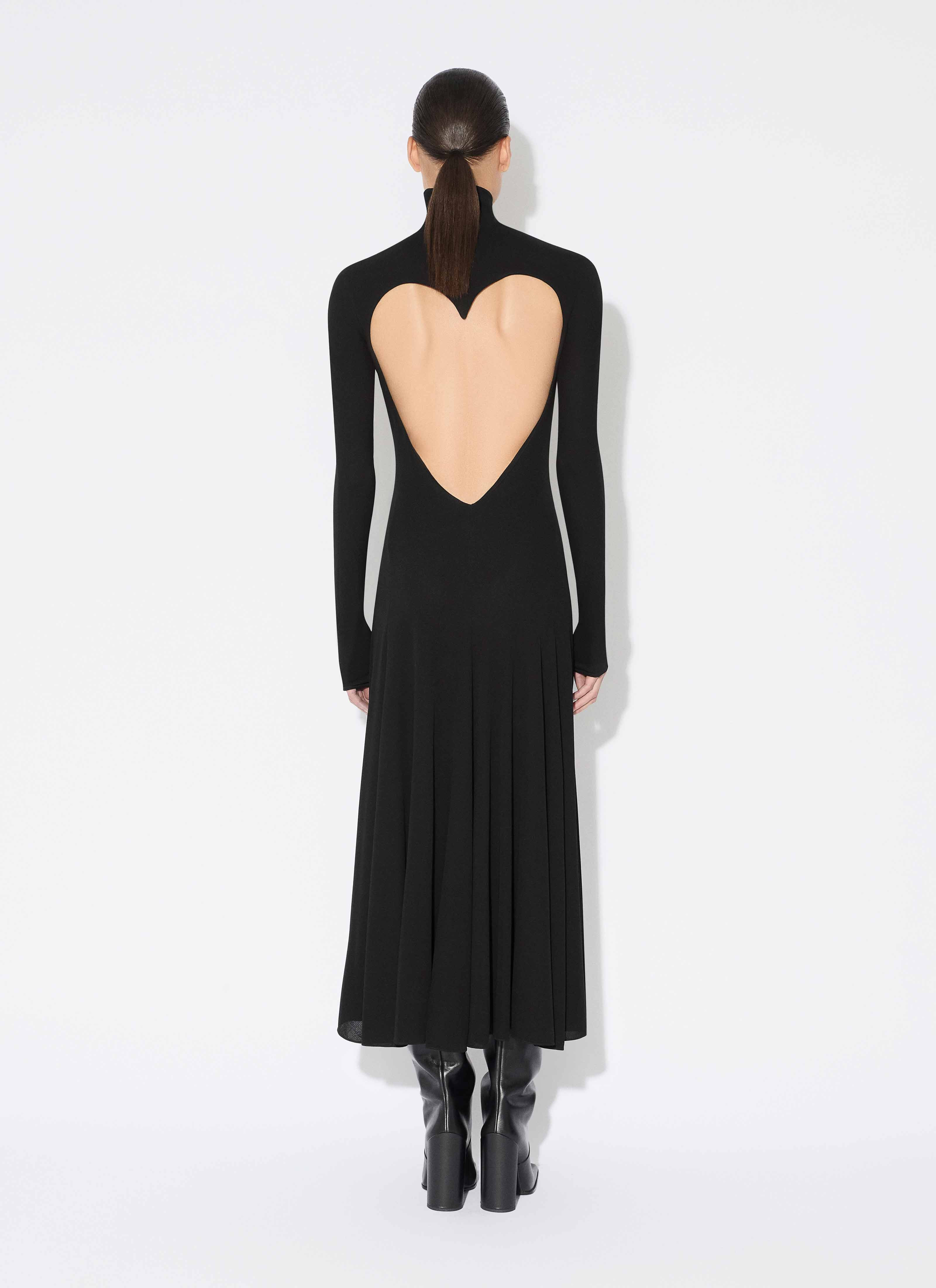 FLUID JERSEY HEART DRESS - 3