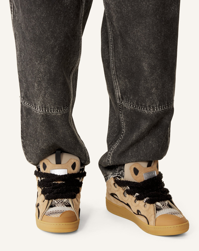 CURB SUEDE SNEAKERS WITH MESH LACES 7