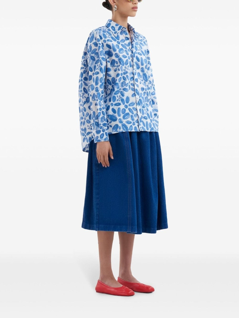 Marni floral-print cotton shirt outlook