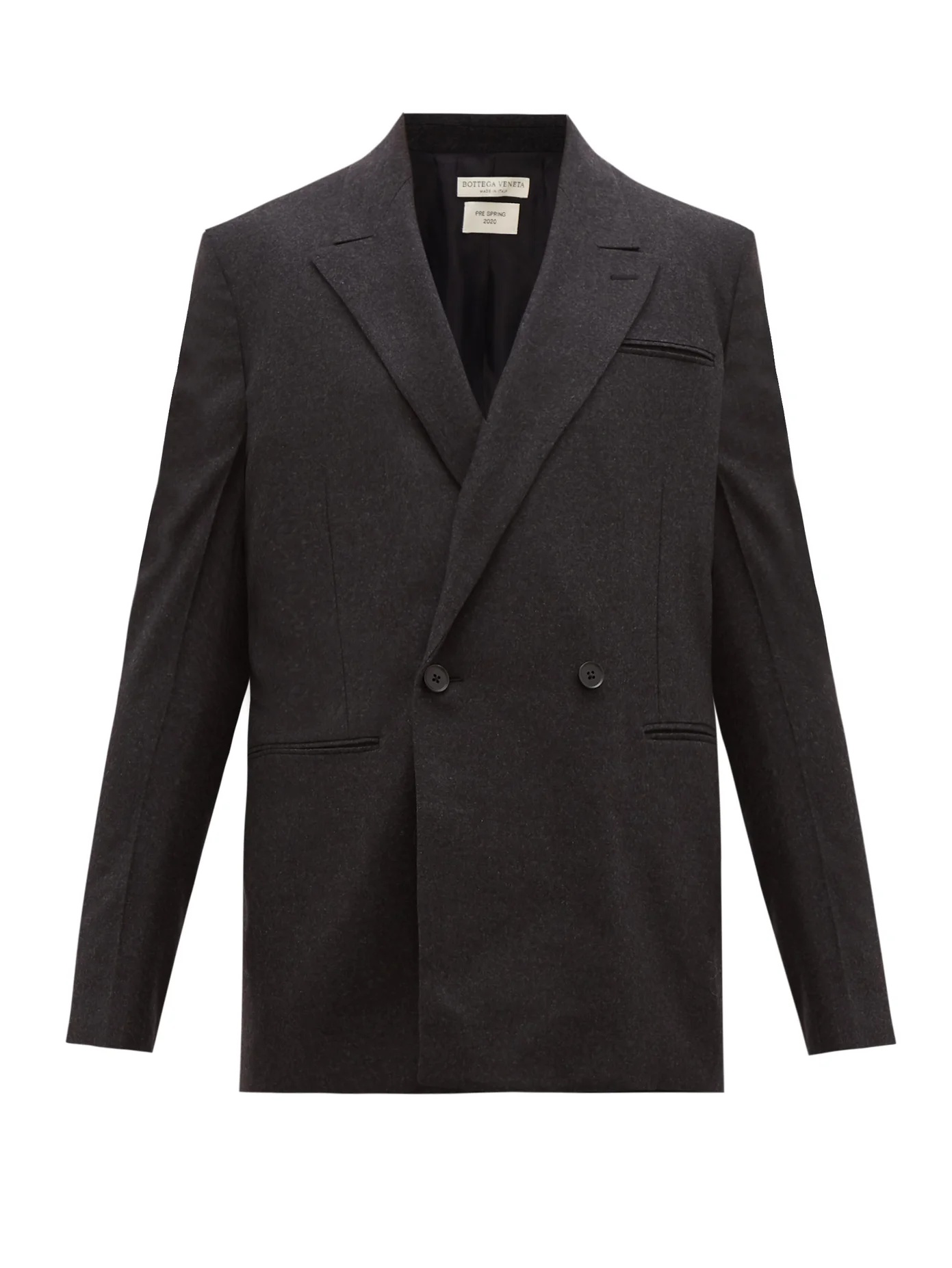 Wool-gabardine double-breasted suit jacket - 1