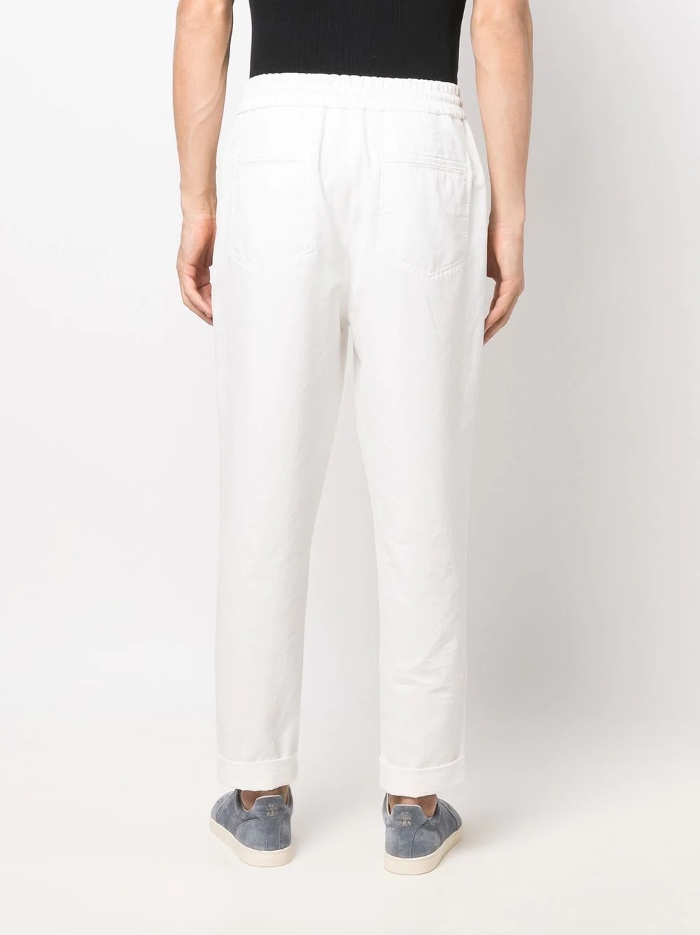 drawstring straight-leg trousers - 4