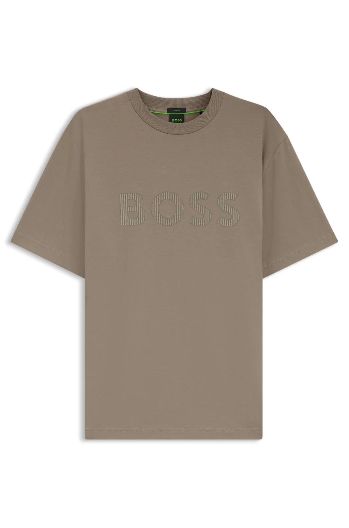 TONAL FLOCKED-LOGO T-SHIRT IN STRETCH COTTON - 1