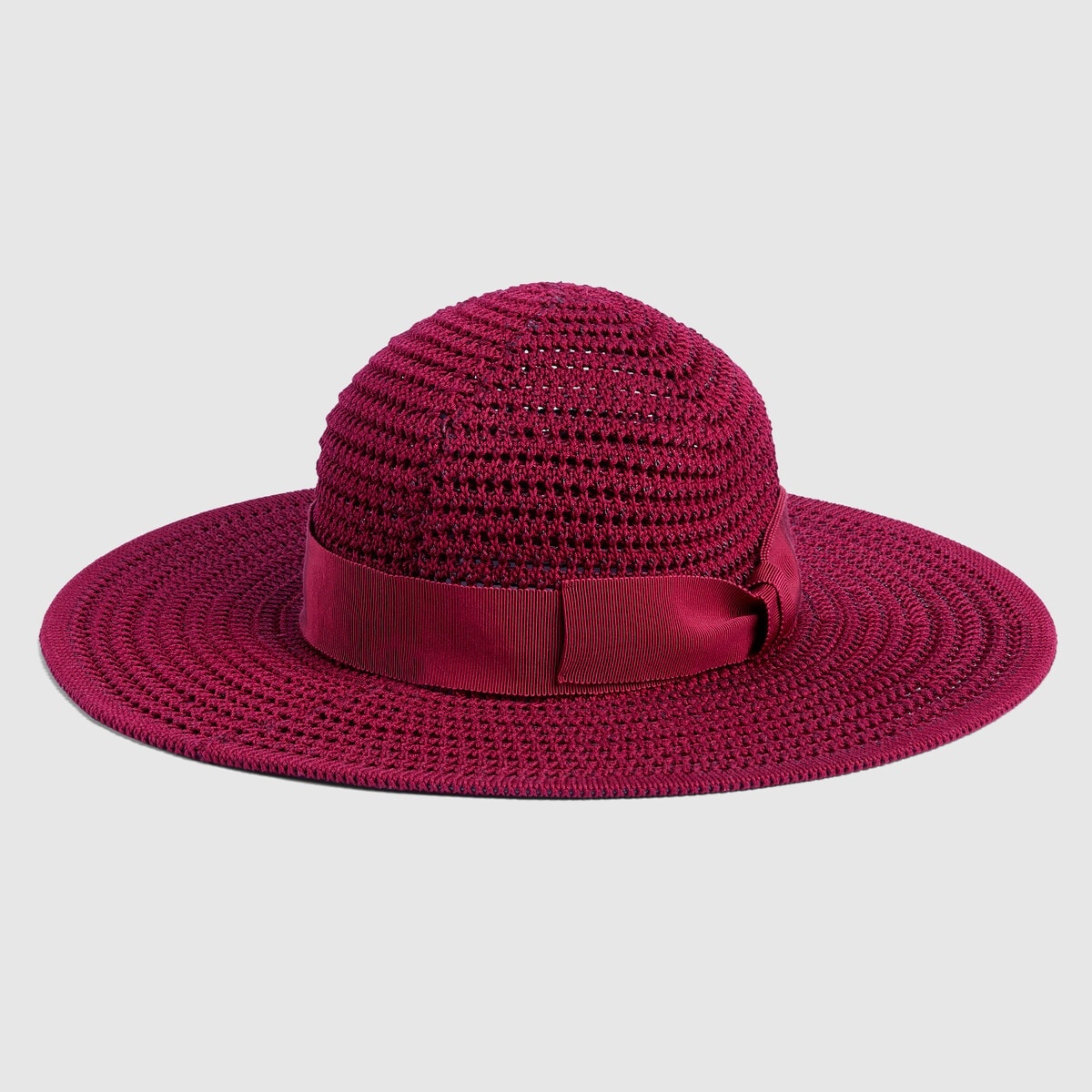 Crochet cotton wide-brimmed hat - 5