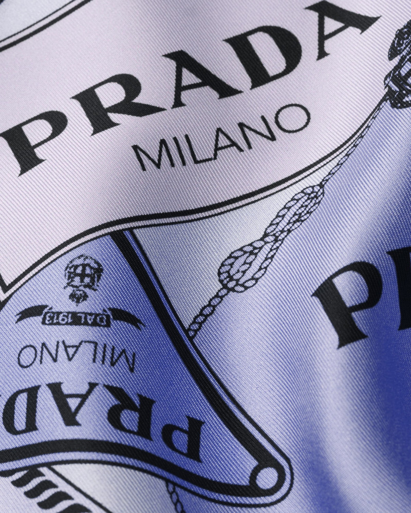 Prada Printed silk twill scarf outlook