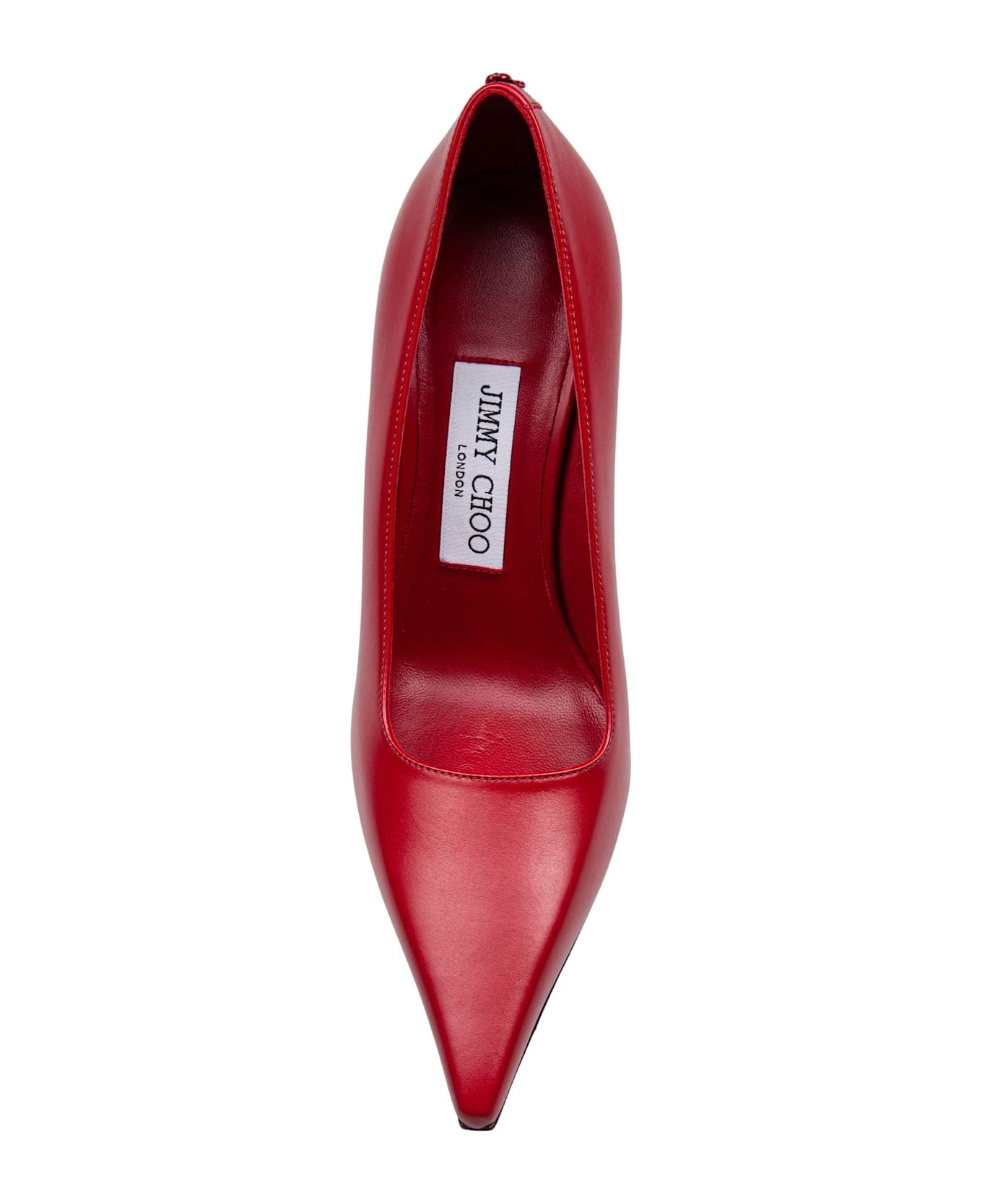 Ruby Red Leather Décolleté - 3