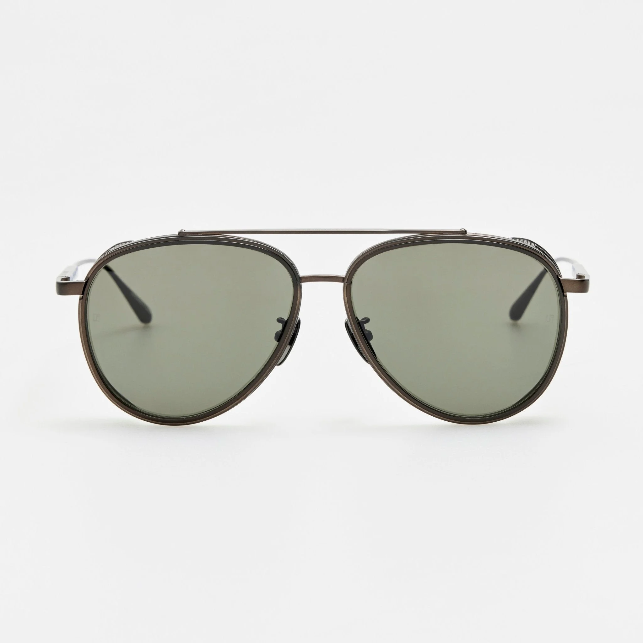Cortes Sunglasses in Matt Black Nickel - 1