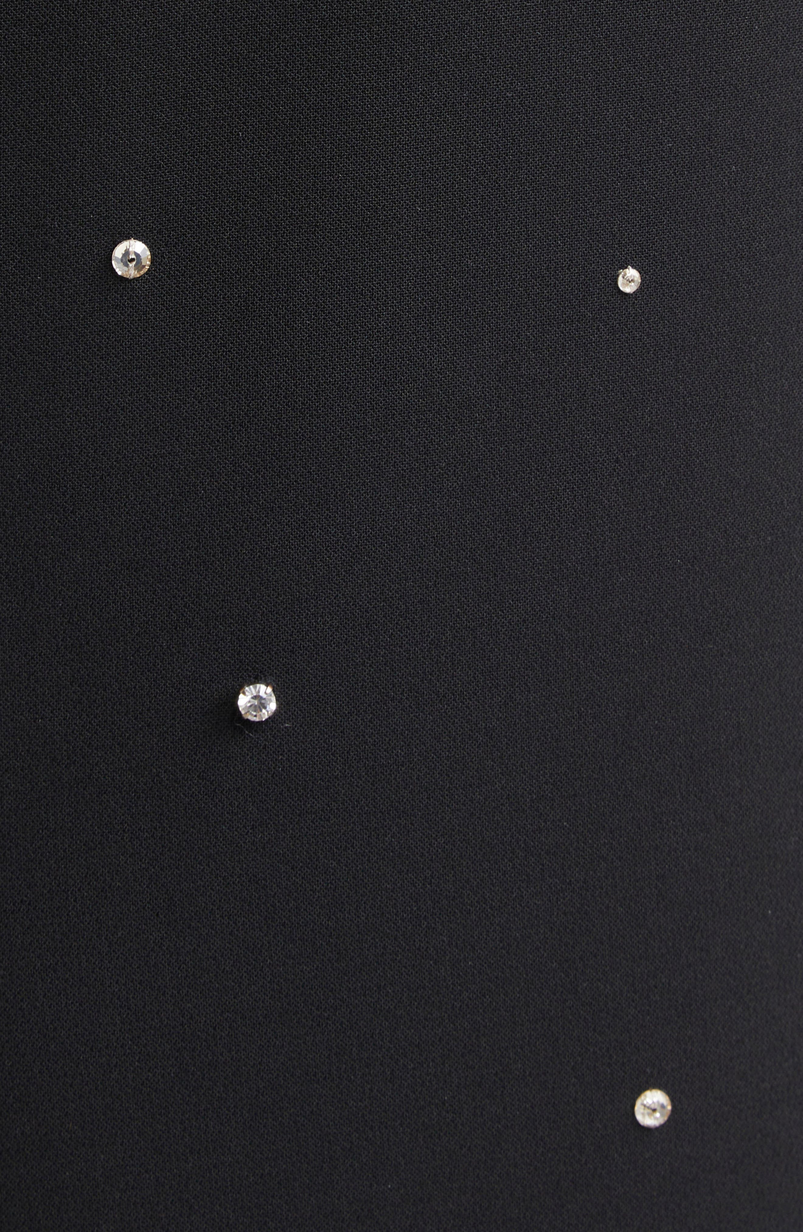 Carolina Herrera Crystal Embellished Stretch Crepe Column Gown in Black at Nordstrom - 6