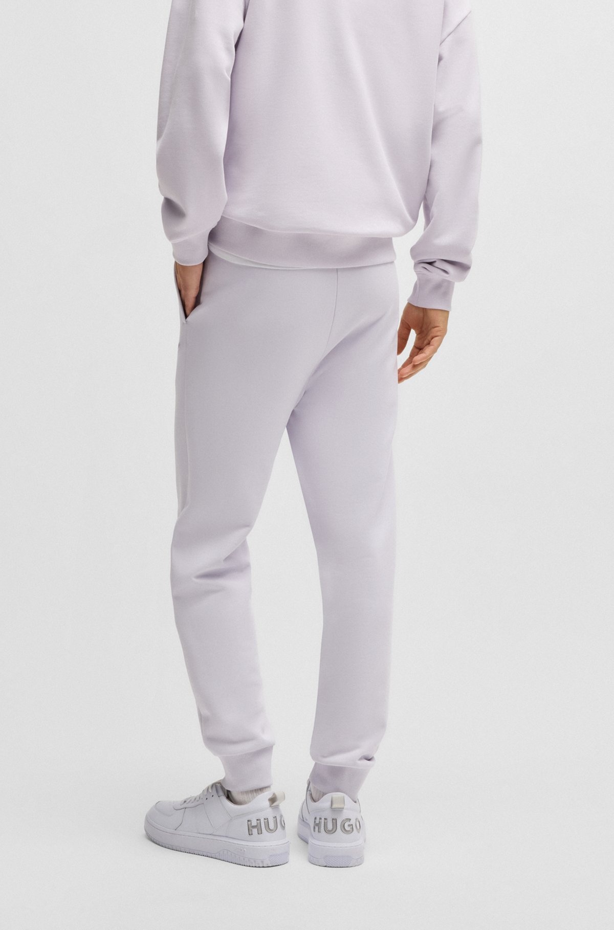 COTTON-TERRY TRACKSUIT BOTTOMS WITH LOGO PRINT - 5
