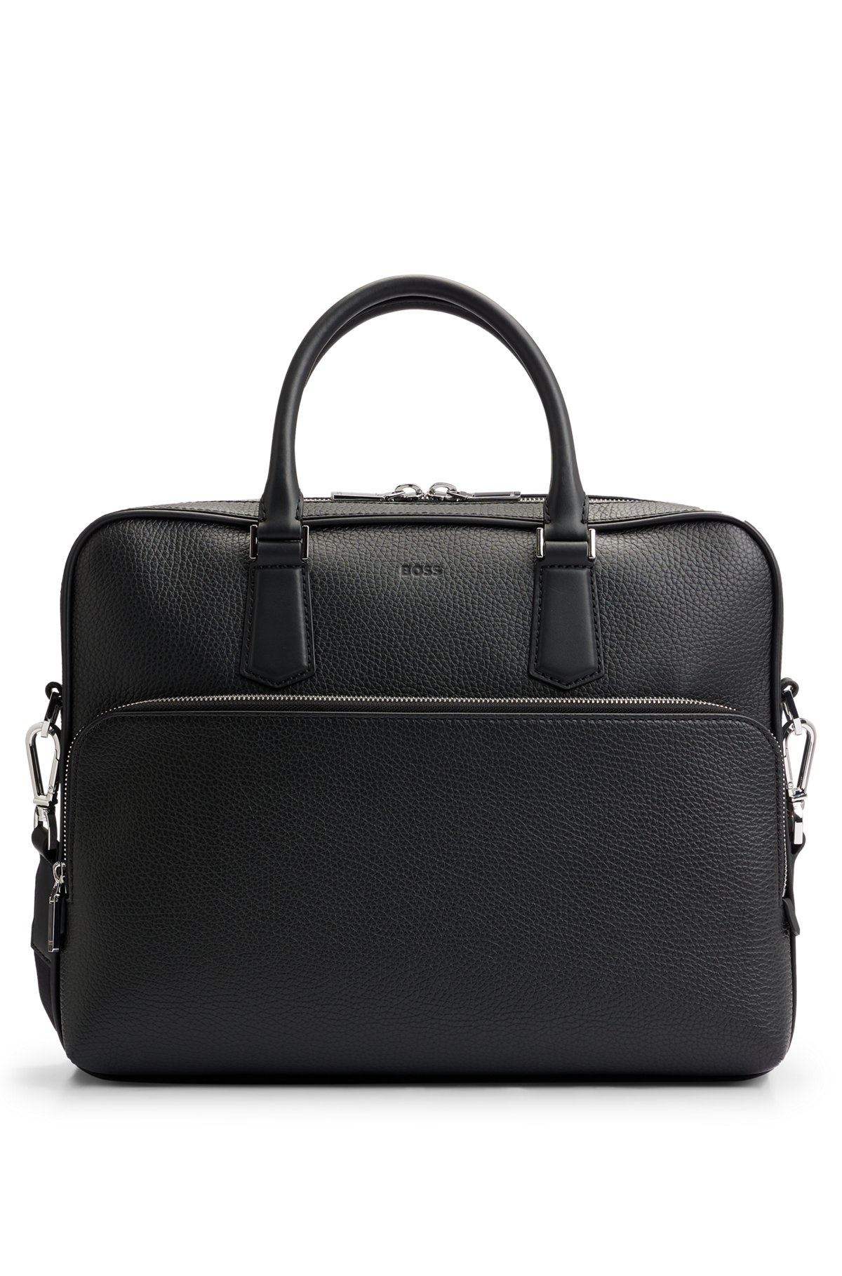 GRAINED ITALIAN-LEATHER DOCUMENT CASE WITH EMBOSSED LOGO - 2