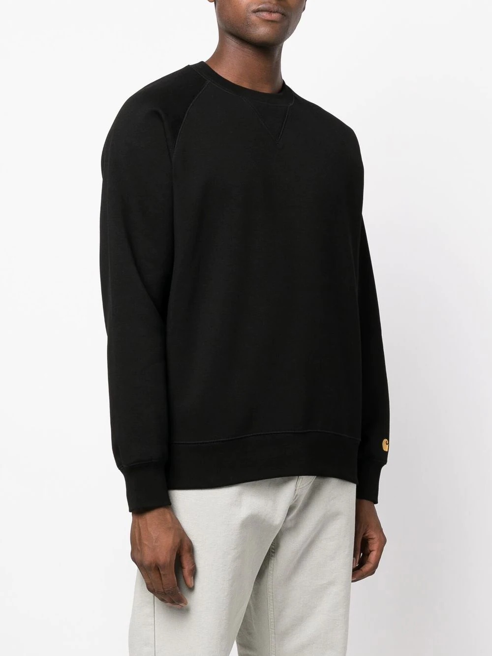 embroidered-logo sleeve sweatshirt - 3