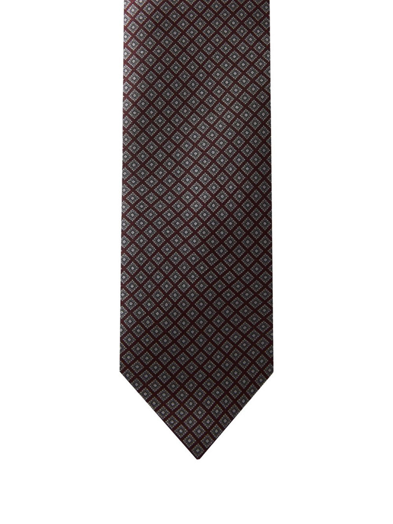 CORNELIANI geometric-pattern tie outlook