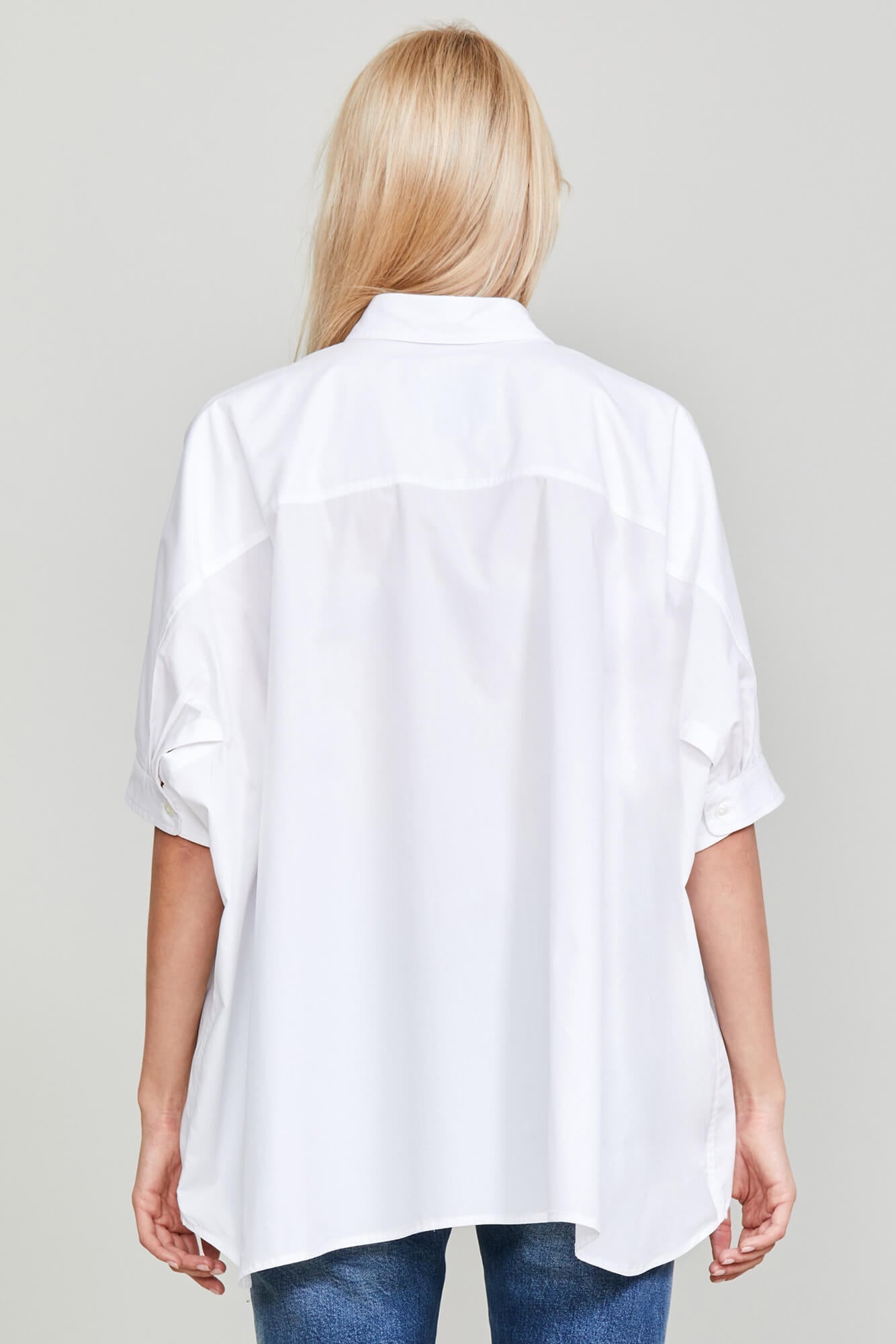 OVERSIZED BOXY BUTTON UP - WHITE - 5