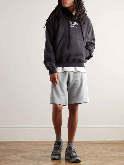 adidas Originals Straight-Leg Logo-Embroidered Striped Cotton-Jersey Drawstring Shorts outlook